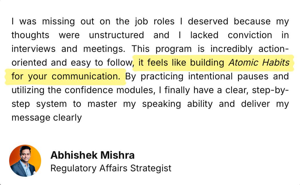 Abhishek Testimonial